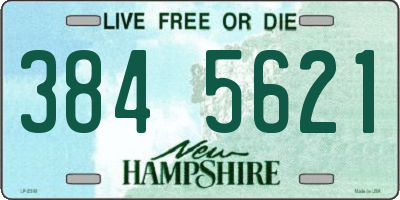 NH license plate 3845621