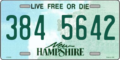 NH license plate 3845642