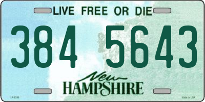NH license plate 3845643