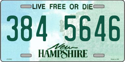 NH license plate 3845646