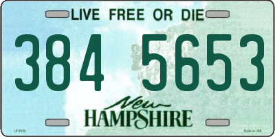 NH license plate 3845653