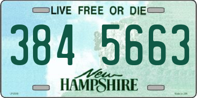 NH license plate 3845663