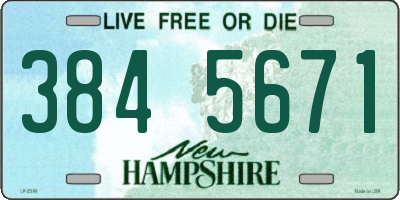 NH license plate 3845671