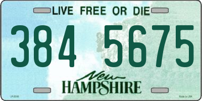 NH license plate 3845675