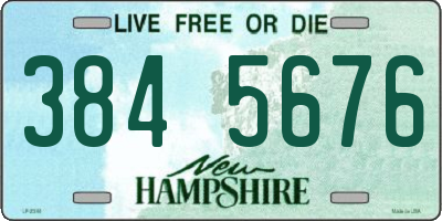 NH license plate 3845676