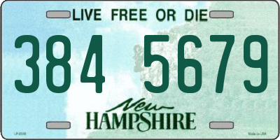 NH license plate 3845679