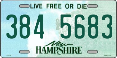 NH license plate 3845683