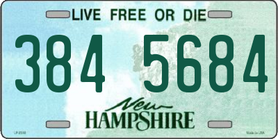 NH license plate 3845684