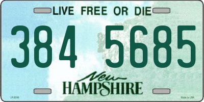 NH license plate 3845685