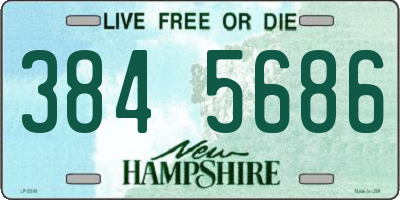 NH license plate 3845686