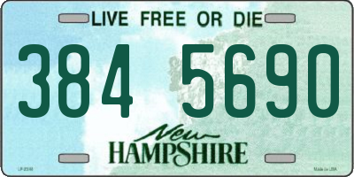 NH license plate 3845690