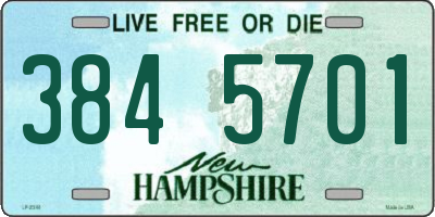 NH license plate 3845701