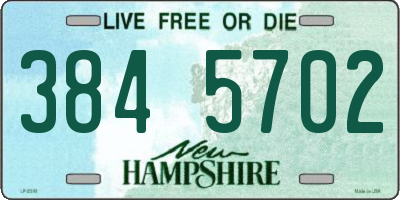NH license plate 3845702