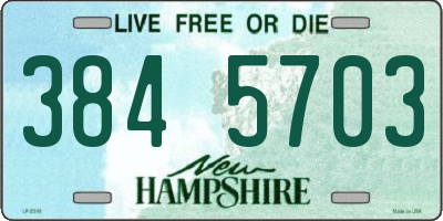 NH license plate 3845703