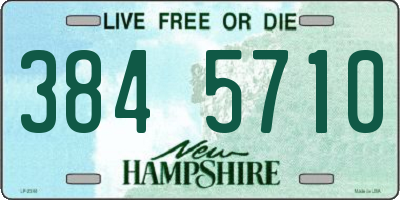 NH license plate 3845710