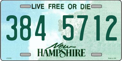 NH license plate 3845712