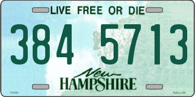 NH license plate 3845713