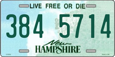 NH license plate 3845714