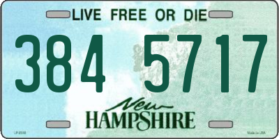 NH license plate 3845717