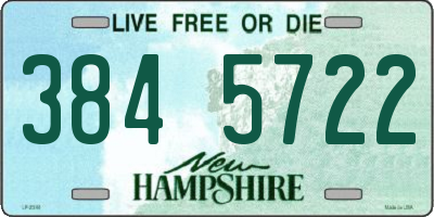 NH license plate 3845722