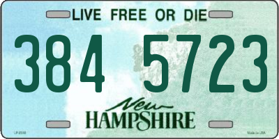 NH license plate 3845723