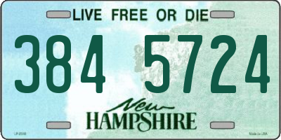 NH license plate 3845724