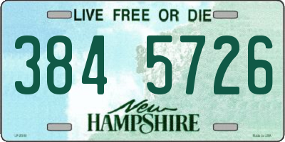 NH license plate 3845726
