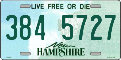 NH license plate 3845727