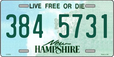 NH license plate 3845731