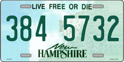 NH license plate 3845732