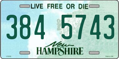 NH license plate 3845743