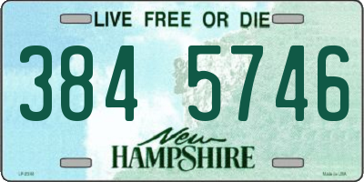 NH license plate 3845746