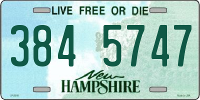 NH license plate 3845747
