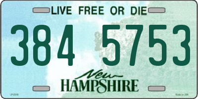NH license plate 3845753