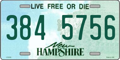 NH license plate 3845756