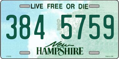 NH license plate 3845759
