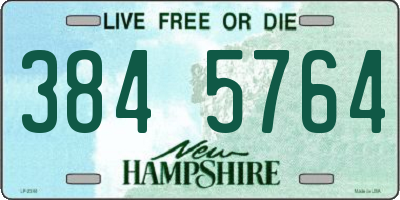 NH license plate 3845764
