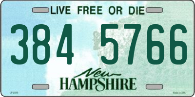 NH license plate 3845766