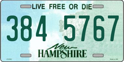 NH license plate 3845767
