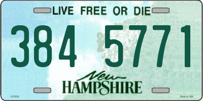 NH license plate 3845771