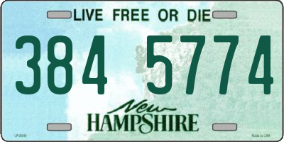 NH license plate 3845774