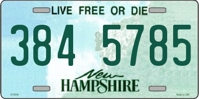 NH license plate 3845785