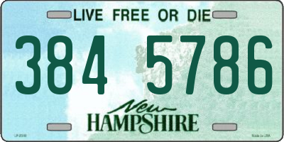 NH license plate 3845786