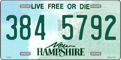 NH license plate 3845792