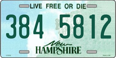 NH license plate 3845812