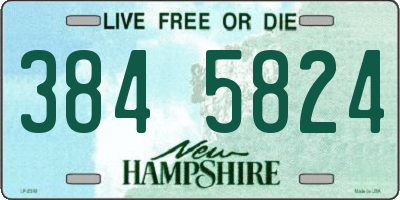 NH license plate 3845824