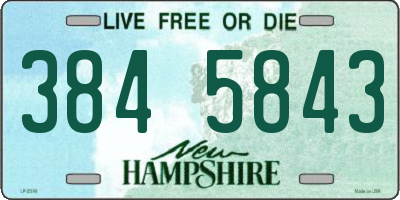 NH license plate 3845843