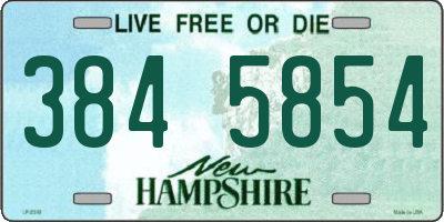 NH license plate 3845854