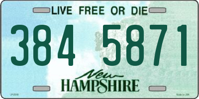 NH license plate 3845871