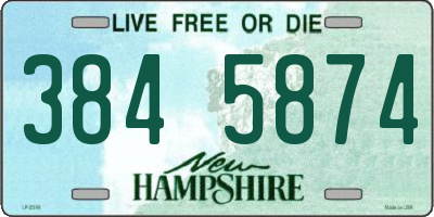 NH license plate 3845874